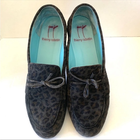 Thierry Rabotin leopard loafers. Suede leather Dark olive. - Picture 2 of 7
